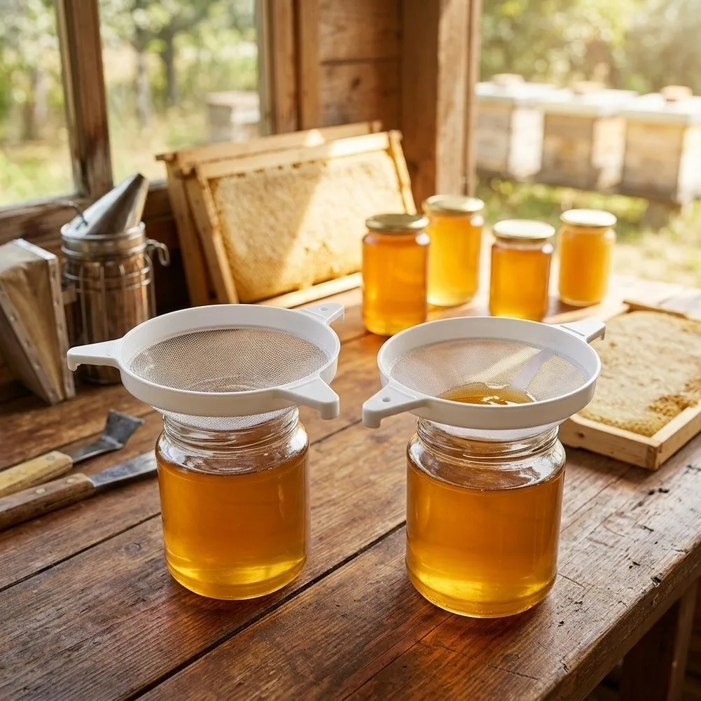 Portable 24cm Honey Strainer With Dual Mesh Design For Efficient Honey Filtering, Honey Extractor Tools,