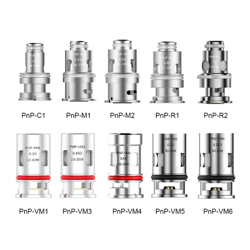 PnP VM1/VM2/VM3/VM4/VM5/VM6/TM1/M2/R1/R2 Mesh Coil 0.3 0.45 0.6 0.2 Ohm For DRAG VINCI ARGUS Series Pod Vape Kit Atomizer Vaper