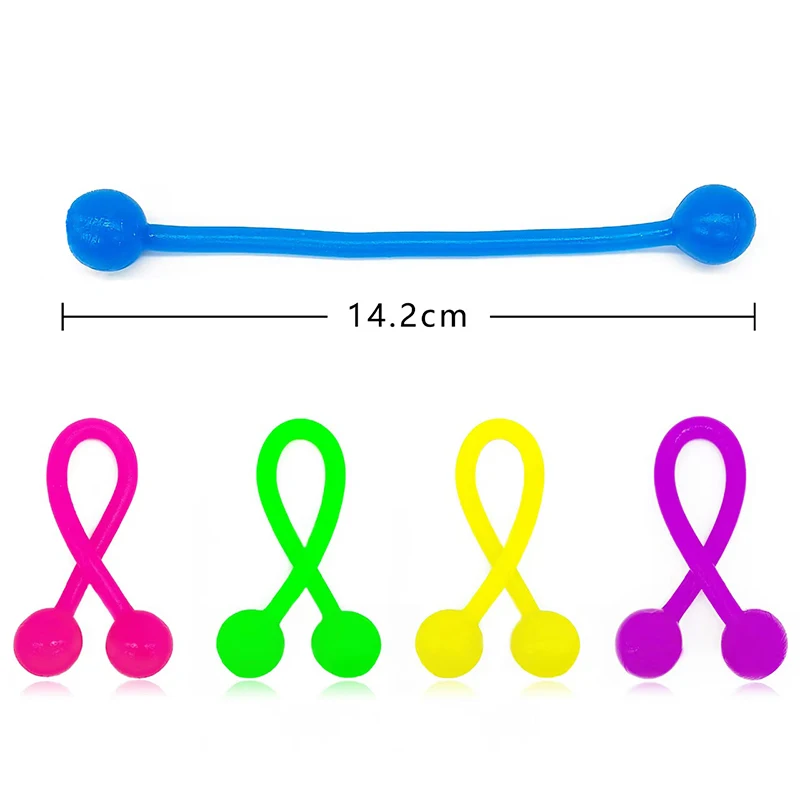 10PCS TPR Begleri Finger Skill Fidget Toys For Kids Boys Girls Party Favors Stocking Stuffers Gifts Carnival Classroom Prizes