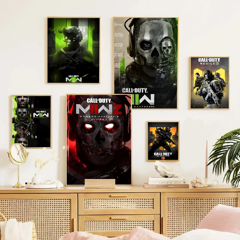 C-Call Of D-Duty Game DIY Sticky Poster Fancy Wall Sticker For Living Room Bar Decoration Wall Decor