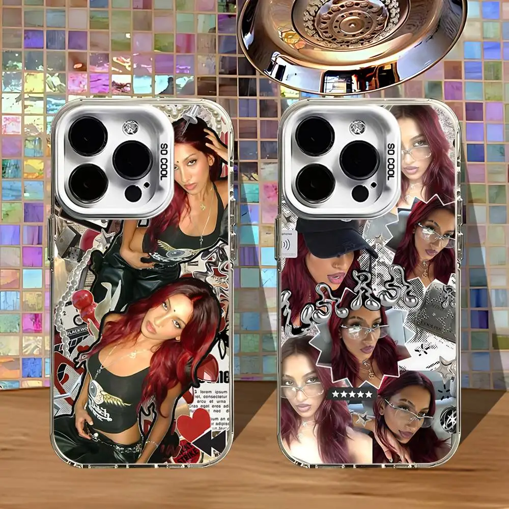 

L-Lara Raj K-Katseye Phone Case For iPhone 16,15,14,13,12,11,Pro,XS,Max,Plus,Mini,SE4,E White Matte Shockproof Cover