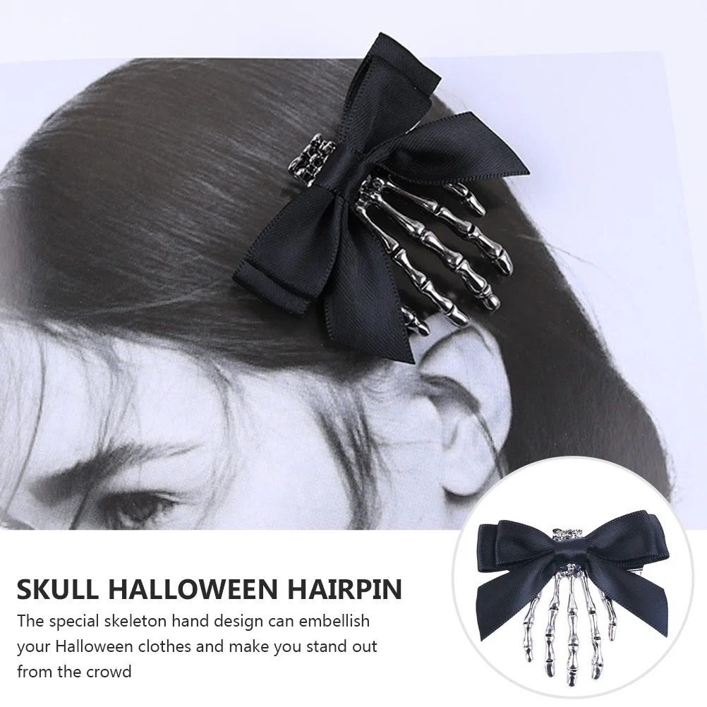 

2Pcs Halloween Skull Hairpin Hair Clip Party Hair Accessory Sweet Style Skull Hairpin