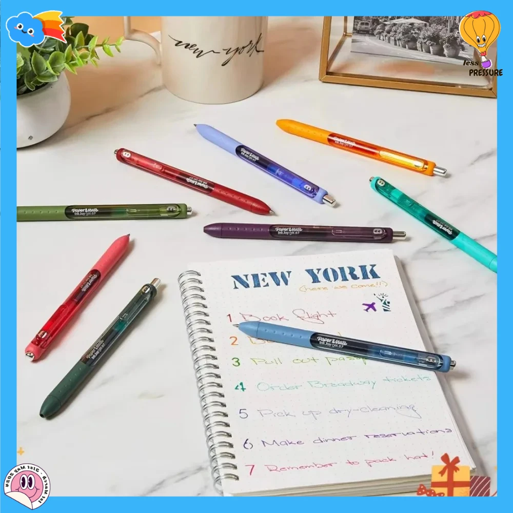 

Диапазон гелевой ручки 0,7 мм — доступен в ассортименте ярких цветов, подходящих для большинства бумажных поверхностей.