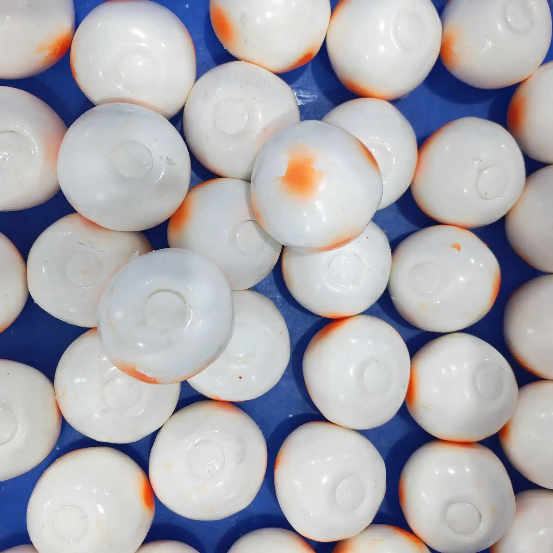 Simulation Spherical Mini Rice Cake Handmade Squishy Ball with Crispy Building Block Sounds Stress Relief Squishy Toy