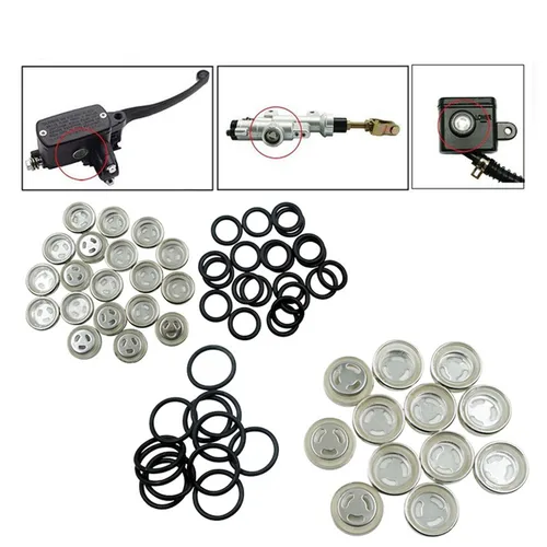 2 uds 18mm cilindro maestro de freno depósito vista vidrio motocicleta junta de suciedad freno de embrague bomba superior bomba de freno trasero espejo de aceite