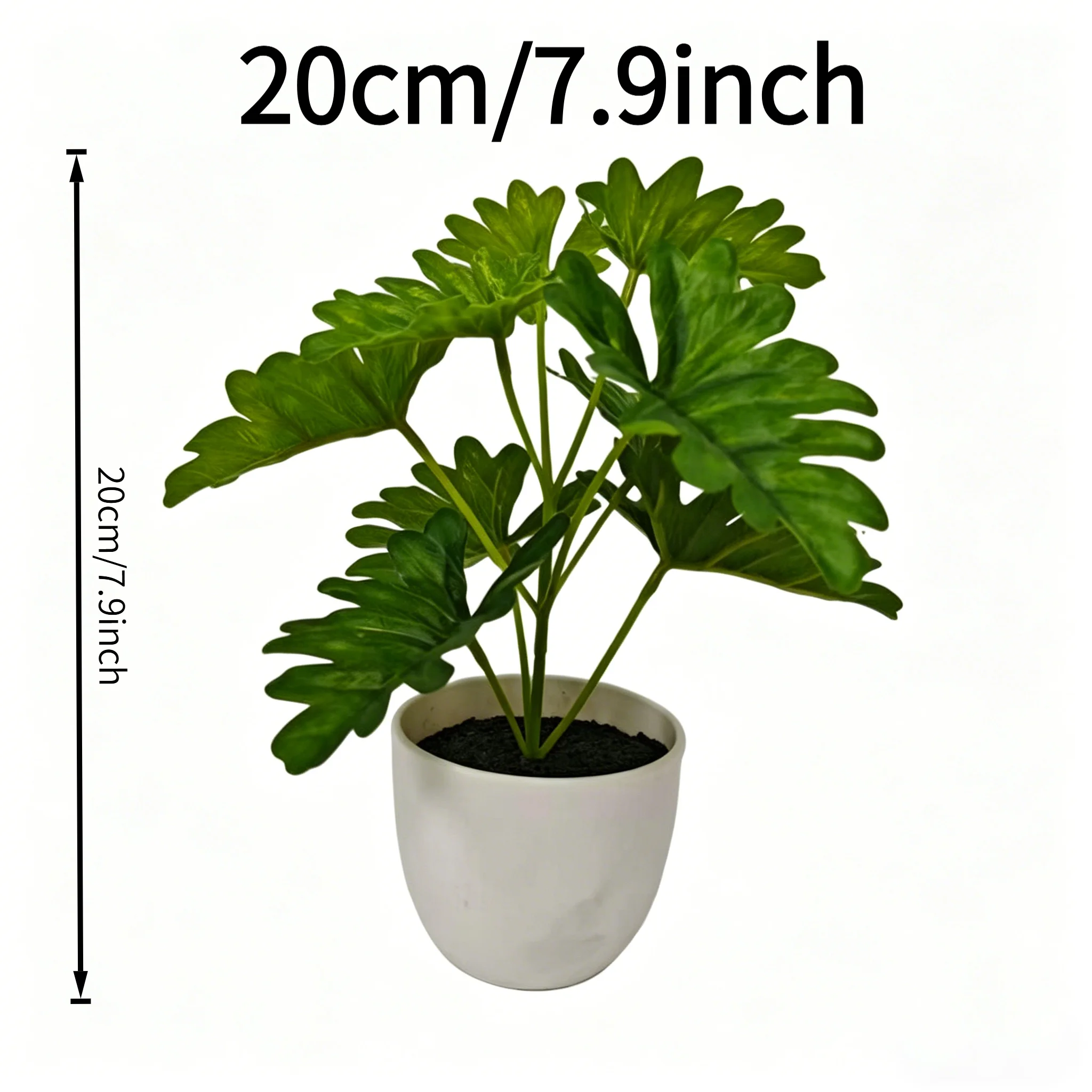 20cm Artificial Potted Tabletop Plant, Perfectly Compatible with Various Occasions Such as Daily Indoor/outdoor Home Decor