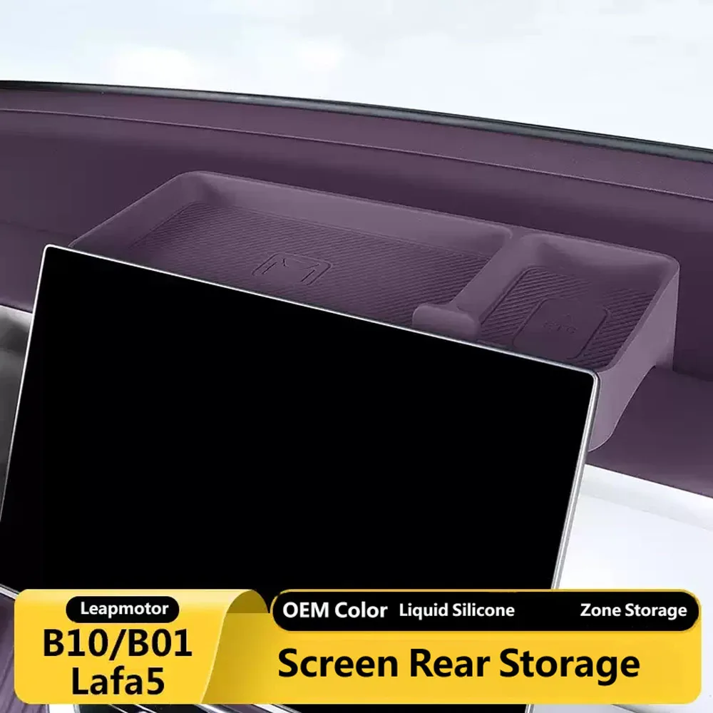 For Leapmotor B10 B01 Lafa 5 Car Behind Navigation Screen Storag Box Center Console Rear Storage Compartment Interior Accessorie