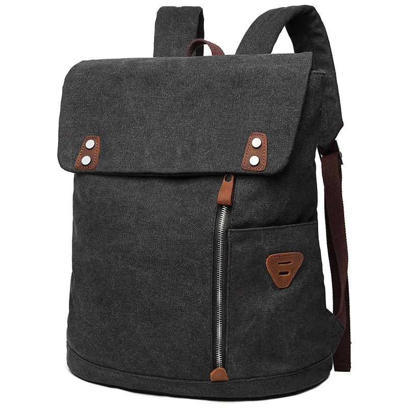 Unisex Canvas Backpack - Spacious Daypack for Hiking & Campus, Lightweight Breathable Travel Bag with Multi-Pocket