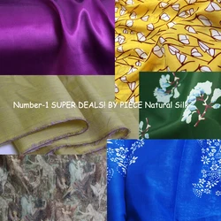 Number-1 SUPER DEALS! BY PIECE Natural Silk Fabrics Material Patchworks