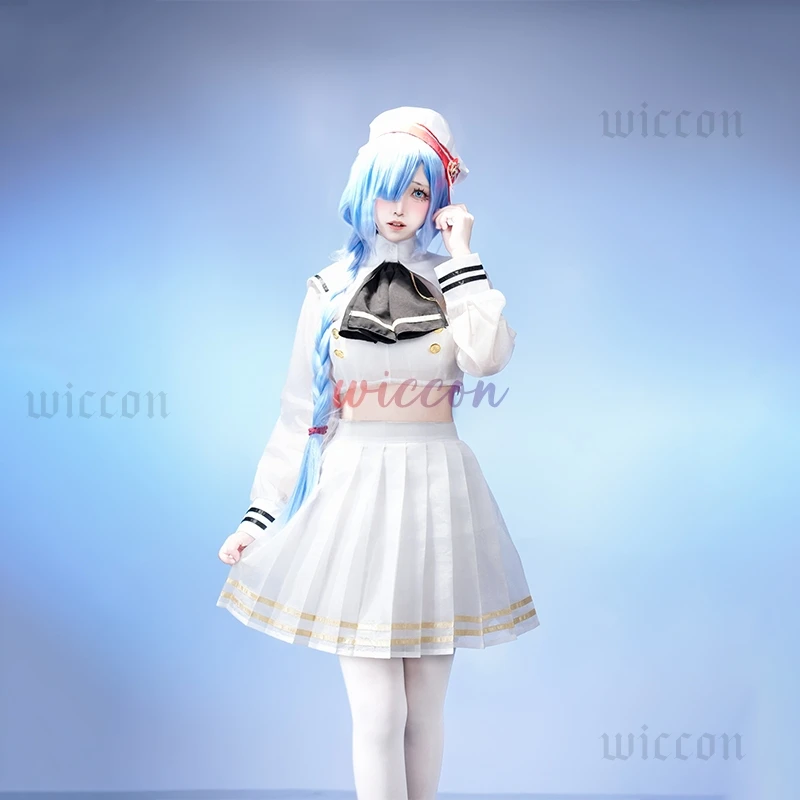 Игра Azur Lane HMS Janus Косплей Сексуальная JK Школьная форма Fitting Love Косплей Костюм Сексуальная летняя юбка Аниме Игра Униформа моряка