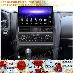 LHD RHD Car Radio With Android 13 Screen Multimedia Stereo For Nissan Patrol Y62 Amada For Infiniti QX80 QX56 GPS Navi Head Unit