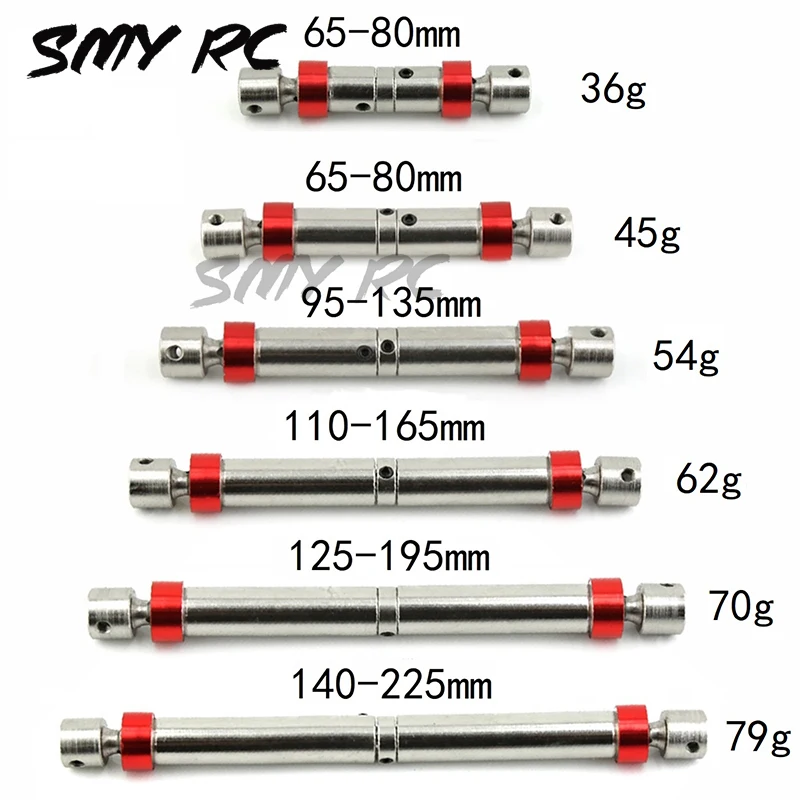 Metalowy stalowy wał napędowy CVD do gąsienic 1/10 RC Axial SCX10 Capra Wraith Traxxas TRX4 TRX6 Redcat GEN8 CC01