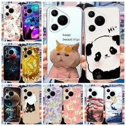 For Huawei Pura 70 Case Cute Cartoon Painted Cover Clear Silicone Phone Case For Huawei Pura 70 Pro Plus Pura70 Pro + Soft Shell