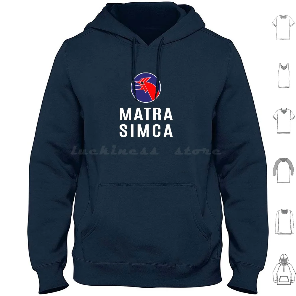 

Matra Simca 1973 Logo Hoodies Long Sleeve Matra Sports Cars Henri Pescarolo Fran  Ois Cevert Hill Matra V12