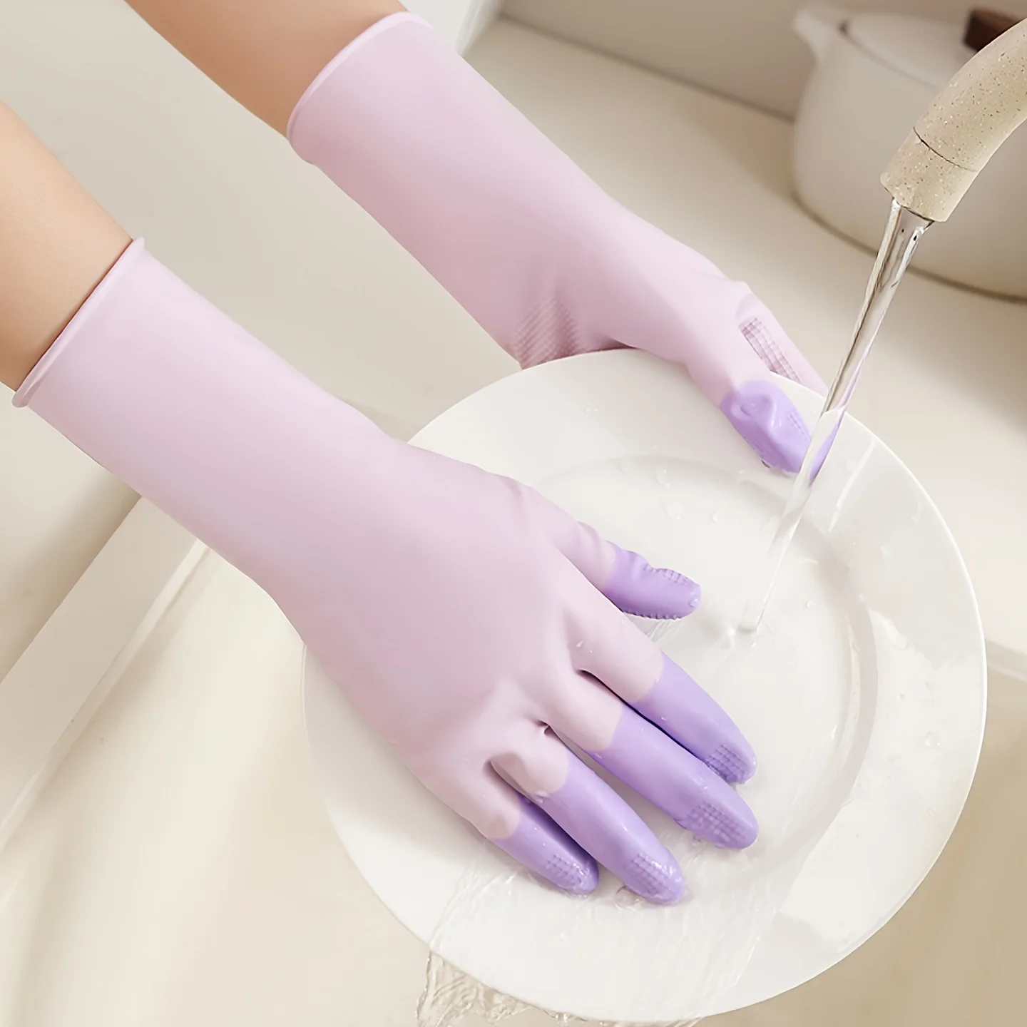 Household Cleaning Gloves, Waterproof Kitchen Dishwashing Gloves, Housework Gloves Laundry Washing Gloves,Cleaning Supplies Tool