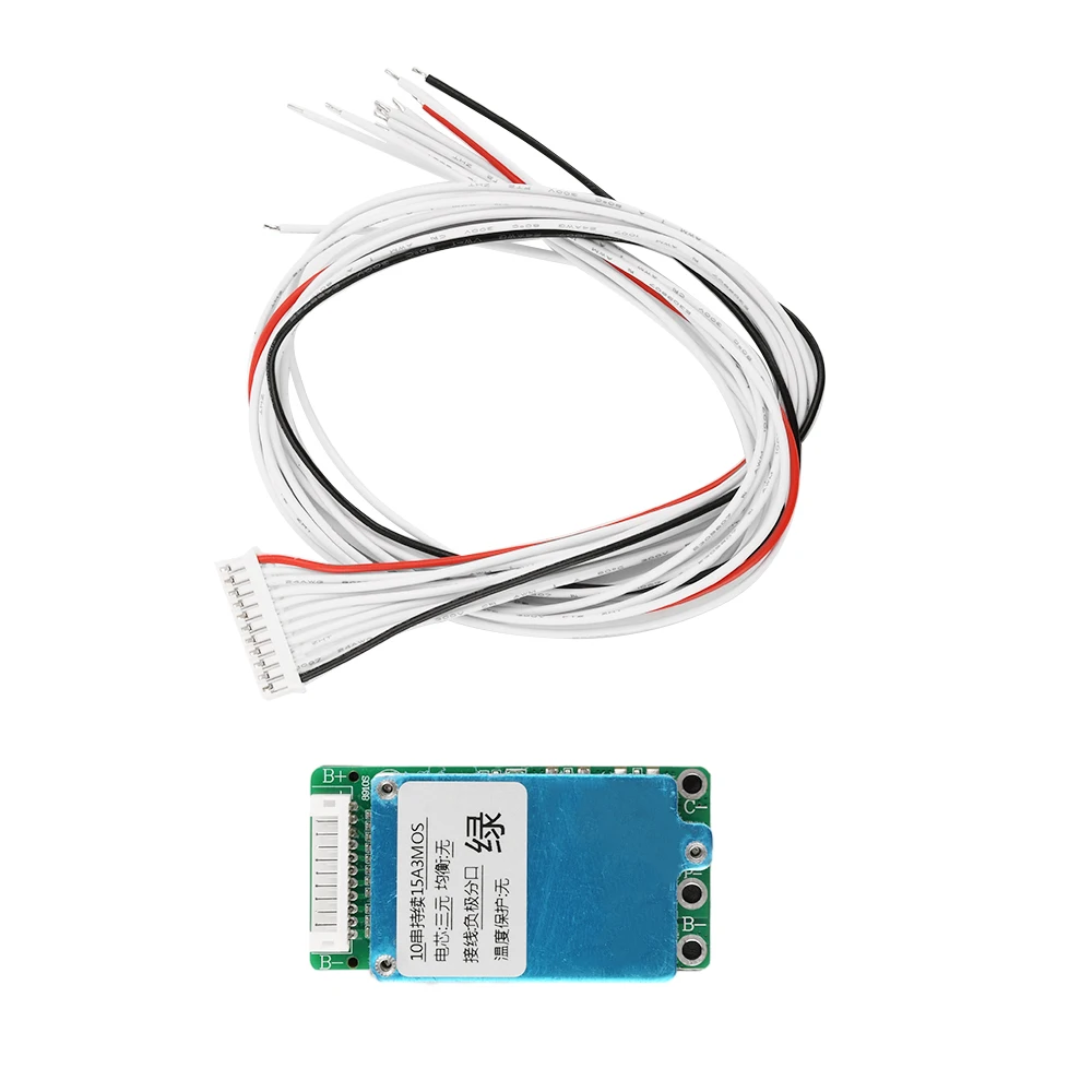 Plaque de Protection de batterie Li-Ion 10S 36V 15a 18650, Port divisé/même Port avec ligne de collecte, Module de Protection de charge