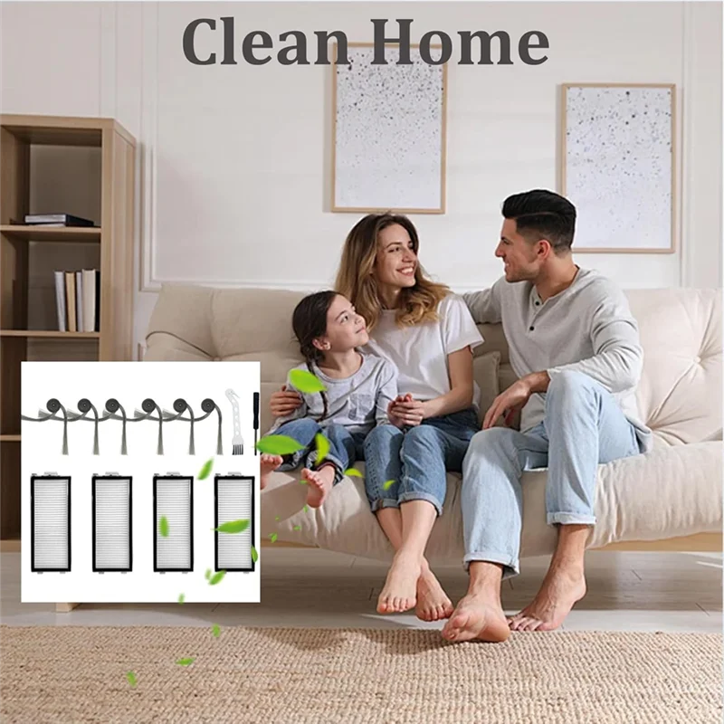 ملحقات فرشاة جانبية لمرشحات HEPA A88X لقطع غيار المكنسة الكهربائية Roborock Saros Z70