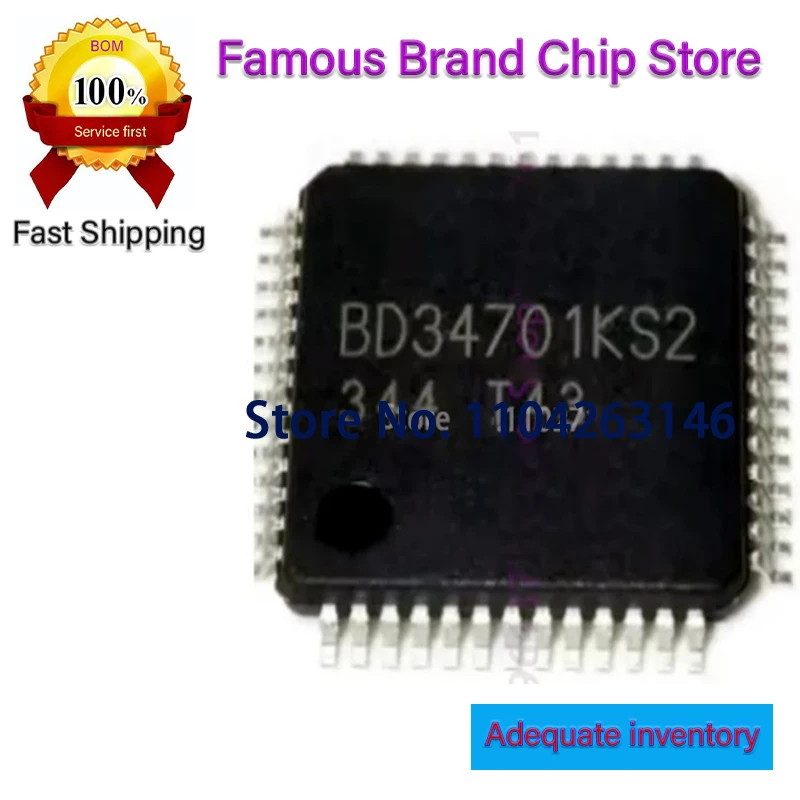 New BD34701KS2 QFP-52 Driver chip 1-10pcs