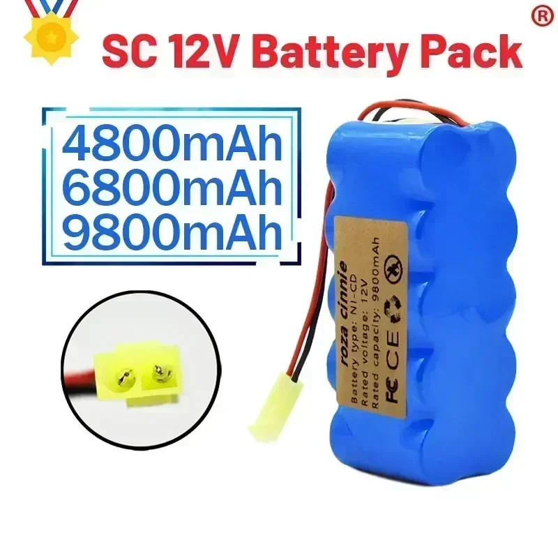 

High Capacity 12V SC 9.8/6.8/4.8Ah for 12V Battery Pack RH5488 RH846301 RH846901 RS-Rh5205 Vacuum Cleaner Sweeper Robotics