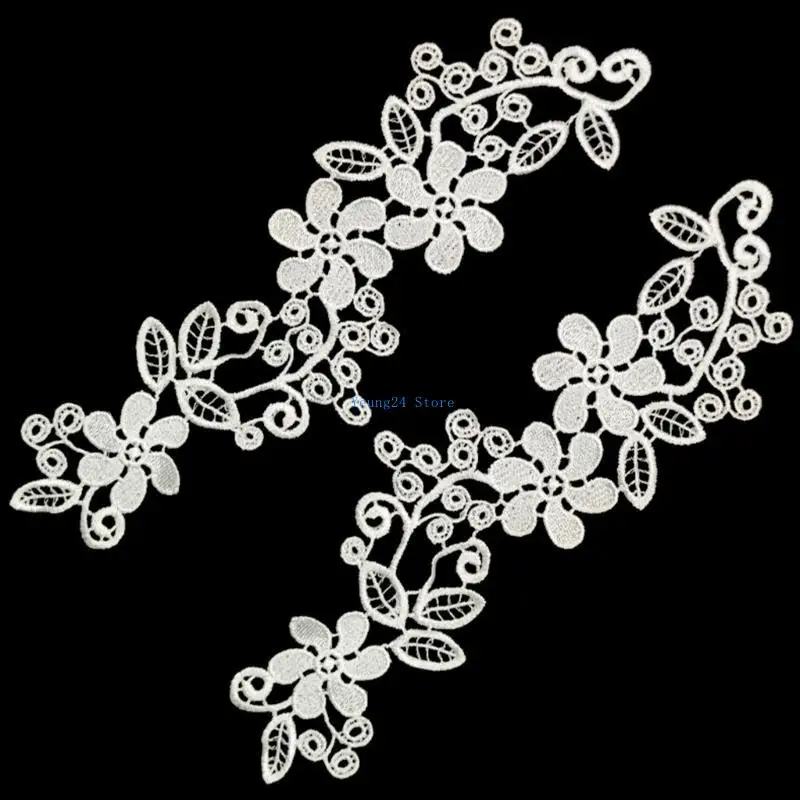 P8db 1 coppia versatiles Appliques in pizzo Appliques per abbellimento da sposa Accessorio