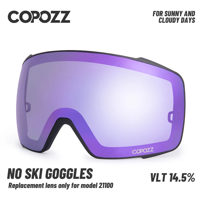 COPOZZ Non-polarized Replacement Ski Goggles Lens For Model 21100 Ski Glasses Snow Goggles Eyewear Lenses (Lens Only)
