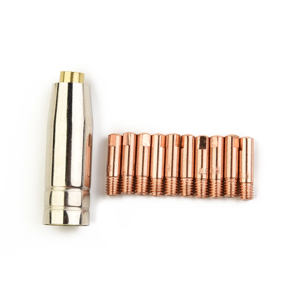Copper Silver Accessories Power Nozzles for m6 Contact Tube Holder For MB-15AK Welding 0.9mm Inert Brass Sale 2019