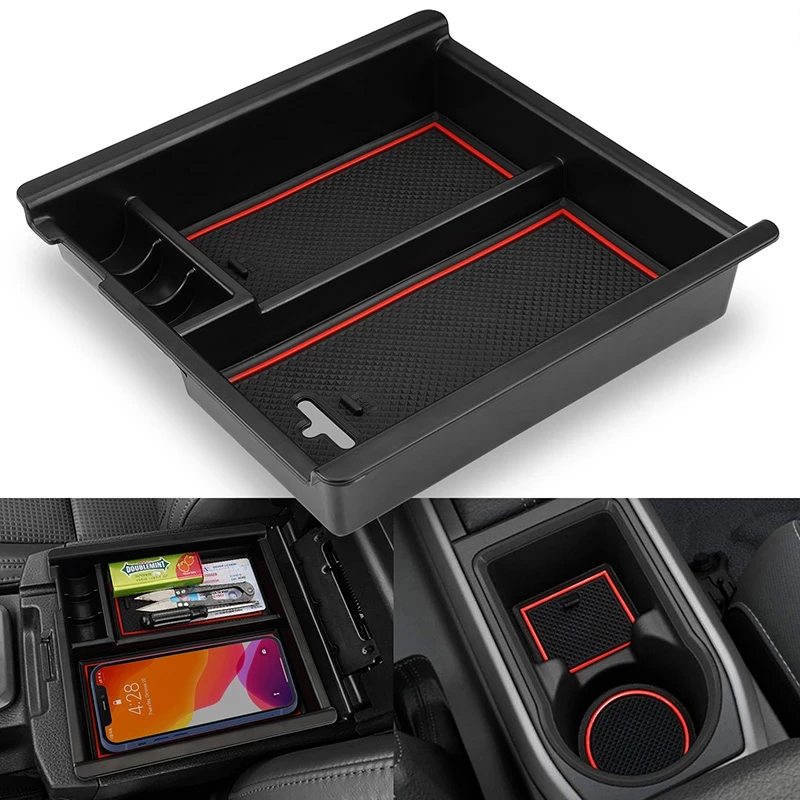 

Car Central Armrest Storage Box For Toyota TACOMA 2016-2021 Center Console Organizer Containers Tray Accessories