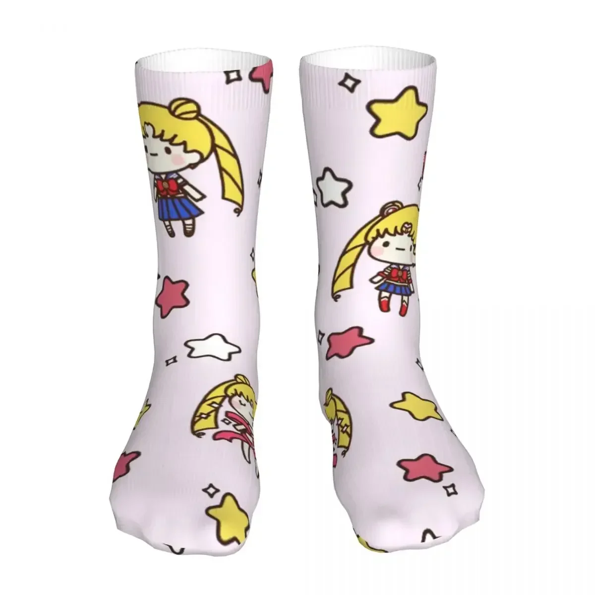 New Pink Moon Girl Anime Woman Socks 2023 Female Sport