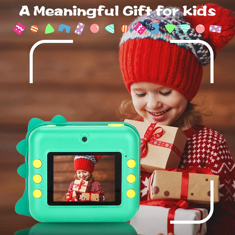 Children Instant Camera Print Camera For Kids 1080P Video Photo Digital Camera With Print Paper Birthday Gifts For kids Girl Boy
