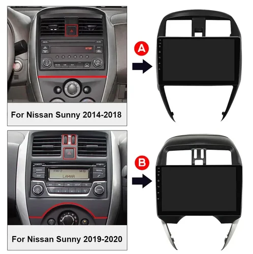 Imagen 2 del producto Android 15 Radio del coche para Nissan Micra March Versa Note Livina Almera Latio Sunny Juke Versa 2014 2015 2016 2017 2018 Carplay