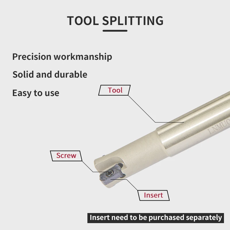 CNC LNMU03 Fast-Feed CNC Machining Center Efficient And Fast End Milling Cutter Head Double-edge Milling Insert