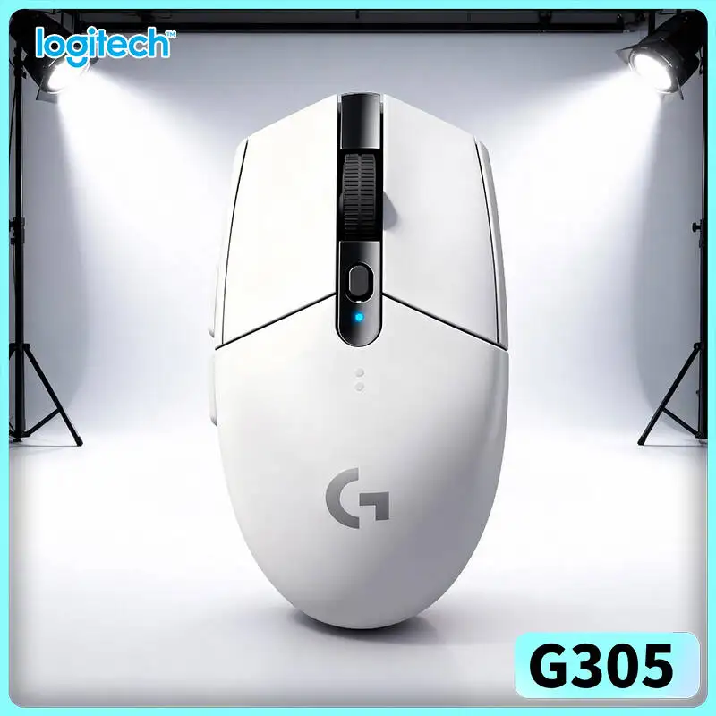 Mouse para Jogos Competitivos Logitech LIGHTSPEED G305, 12000 DPI, 6 Teclas Personalizáveis, Design Compacto para Viagens, PC e Mac