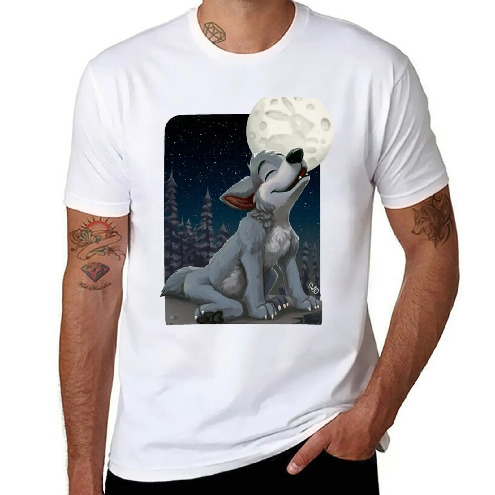 

Awoo Wolf T-Shirt t shirt for man anime t shirts for man T-Shirt