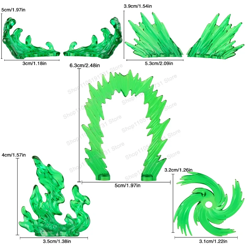 Anime-Actionfiguren Spezialeffekt-Zubehör Modell-Spielzeug DIY Spezialeffekt-Dekoration Zubehör Spielzeug Geburtstagsgeschenke FDPJ076