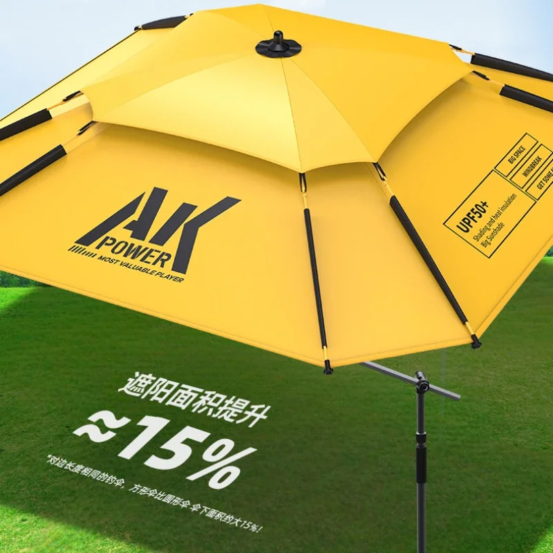 Upgraded Large Fishing Umbrella Innovative Octagonal Outdoor Umbrella Sunshade Waterproof Beach Camping Backyard Large Parasol