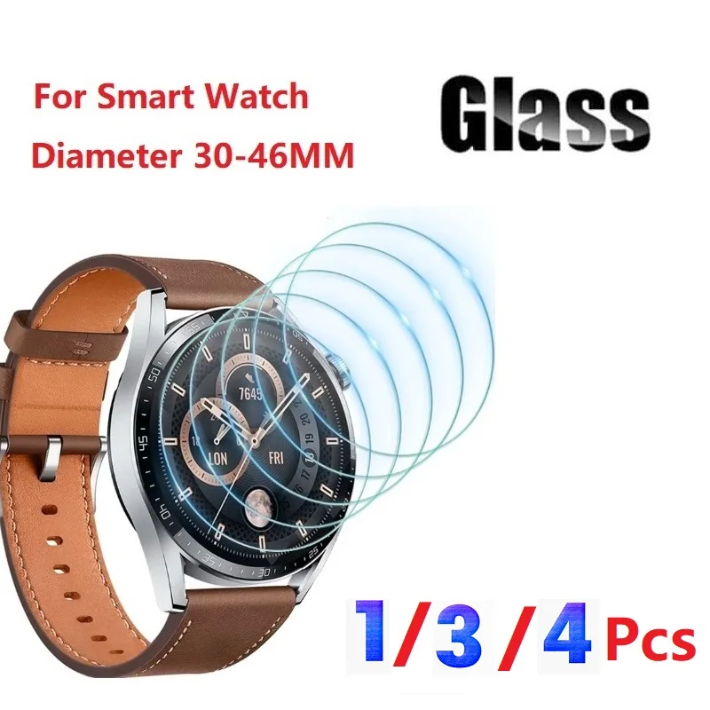 Tempered Glass Screen Protector For Diameter 30 31 32 33 34 35 36 37 38 39 40 41 42 43 44 45 46 MM Smart Round Watch Glass Film