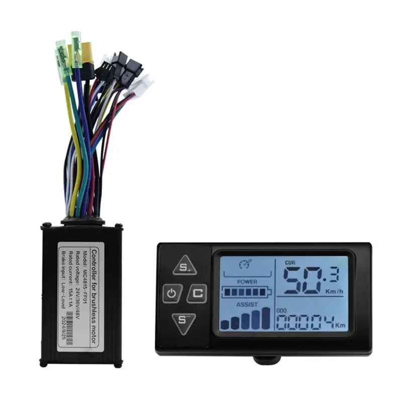 RTENTE-S861 24V 36V 48V 15A 250W 350W Brushless Motor Drive Controller LCD Color Kit For Electric Scooter Mountain Bike Repair