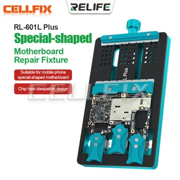 RELIFE RL-601L PLUS 범용 더블 슬롯 마더보드, 고정장치 폰 IC 칩, BGA PCB 마더보드 지그 보드, 거치대 수리 도구