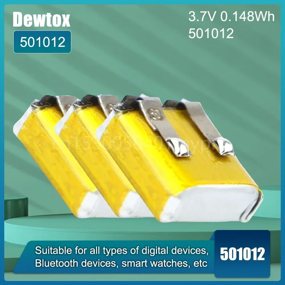 501012   Batería recargable de polímero de litio de 0,148Wh y 3,7 V para auriculares Bluetooth, control remoto de coche, UAV, reloj para niños