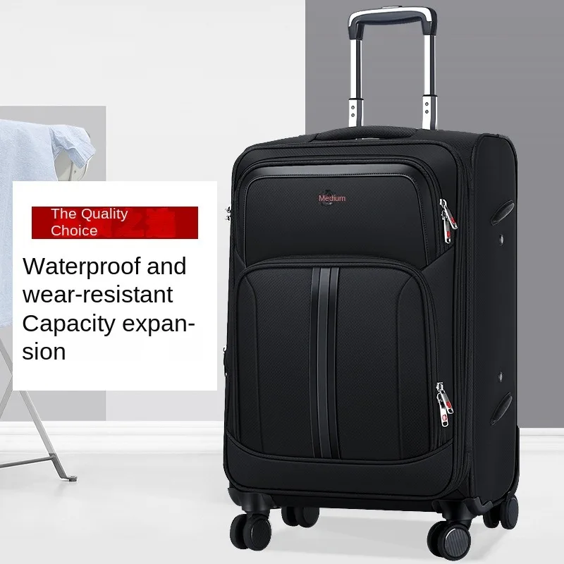 Bagagli da 20-28 pollici Tessuto Oxford impermeabile Valigia di grande capacità Trolley Borsa da trasporto da 20 pollici Valigie da viaggio Lucchetto TSA