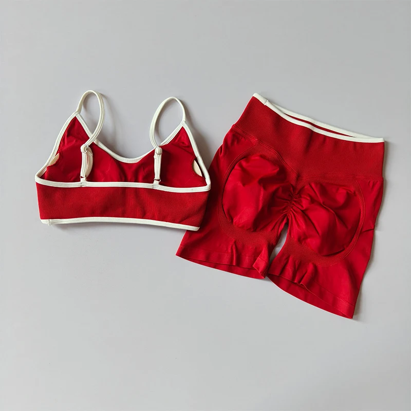 Gym-Shorts für Damen, Fitness-Sport-Biker-Shorts mit hohem Bund, Lauf- und Yoga-Shorts, Workout-Shorts mit Scrunch-Butt-Effekt, nahtlose Workout-Tights – Detail 10