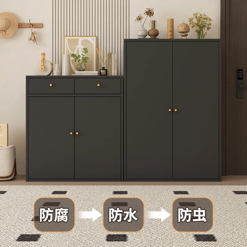 Household multi-layer heightened large-capacity storage cabinet with drawers and floor-to-ceiling entrance