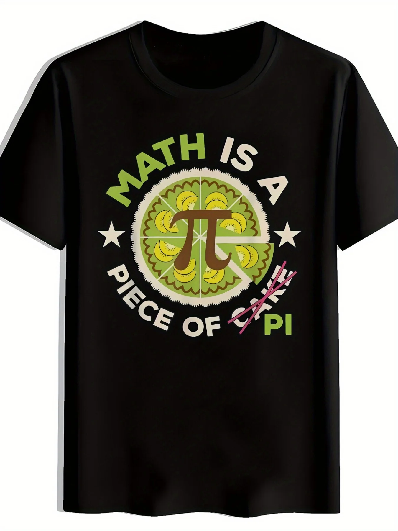 Men'S Math-Themed Graphic T-Shirt | Black Casual Short Sleeve Tee With 