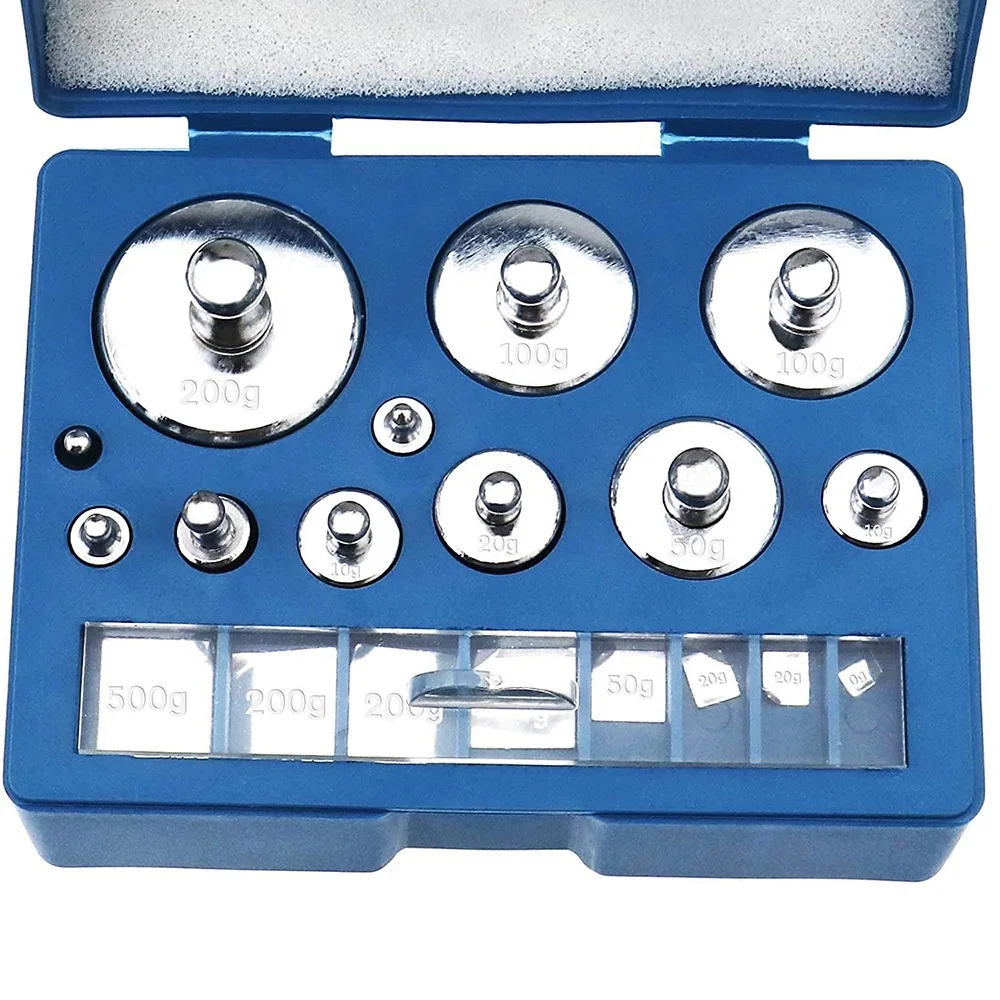 19Pcs Calibration Weight Tools, Calibration Weight, With 1 Pcs Tweezer 10Mg to 200G Balance, Weighting Tools