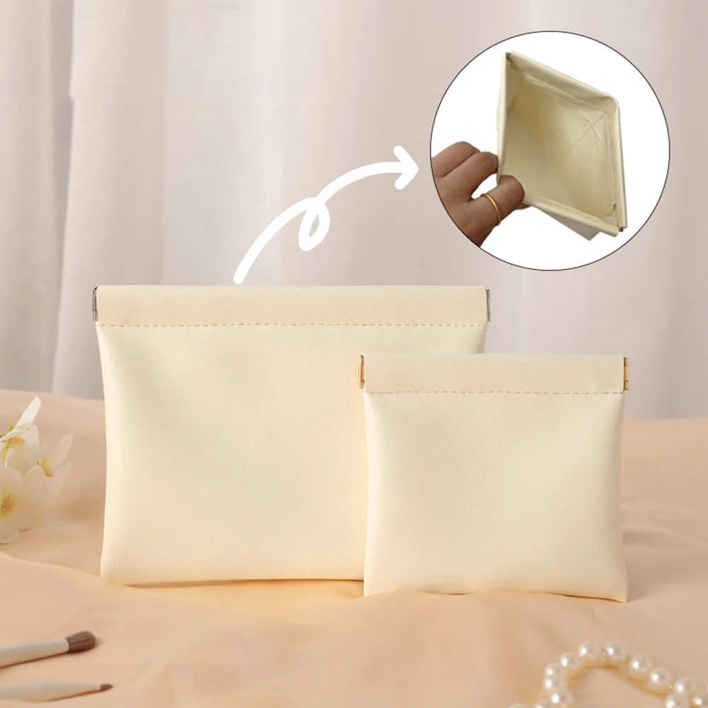 Versatile Travel Organizer Pouch Accessory Storage Automatic Closure 7.1*5.5*0.8 Inches Mini Storage Bag Data Cable Holder
