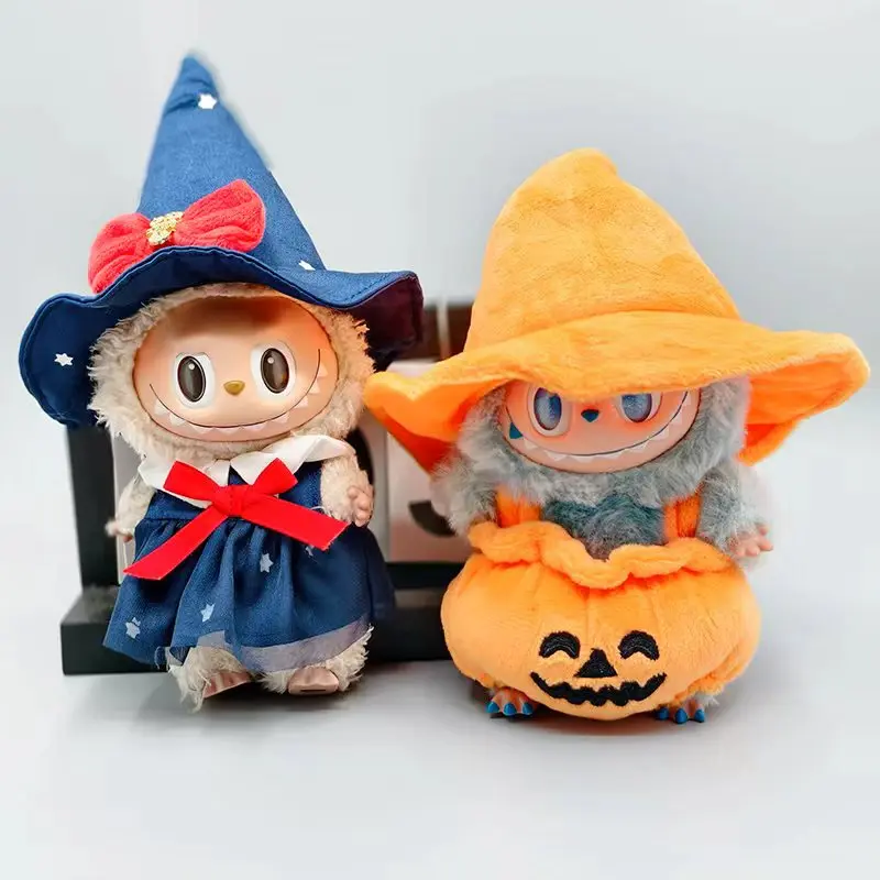 Kolekcja kostiumów Labubu na Halloween i Boże Narodzenie dla lalek 1. i 3. generacji 15/17 cm, czarownica, dynia, bałwan