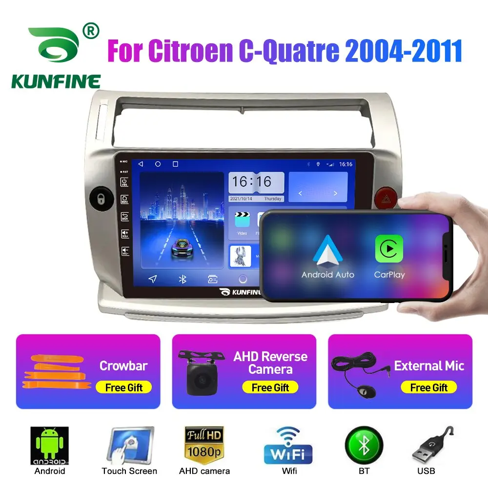 

Автомобильный радиоприемник для Citroen C-Quatre 08-11 2Din Android, восьмиядерный автомобильный стерео DVD, GPS-навигатор, плеер, мультимедиа, Android, авто Carplay