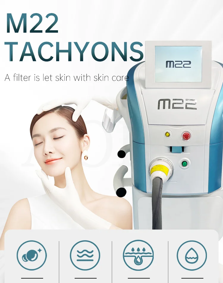Nieuwste M22 Laser Ipl Opt Haarverwijderingsmachine Voor Permanente Haarverwijdering Huid Whitening Verjonging Acne Behandeling