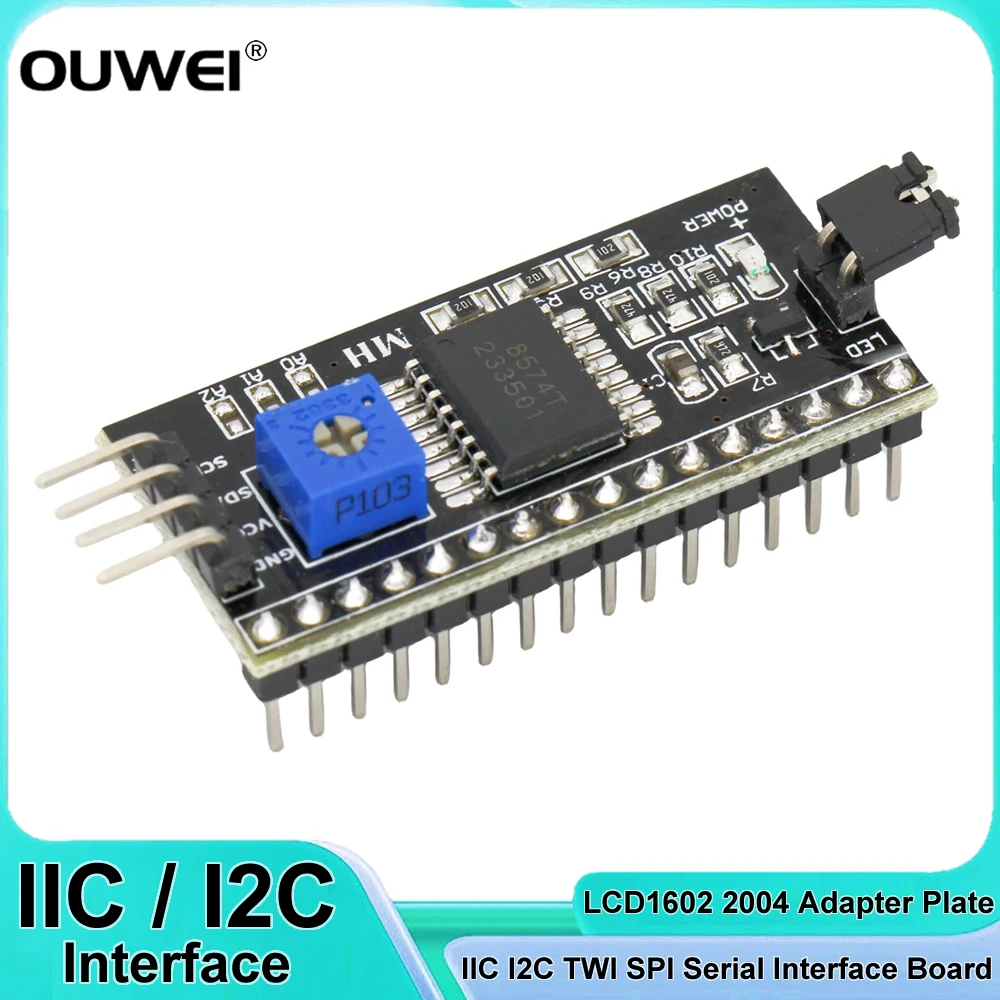 IIC I2C TWI SPI porta scheda di interfaccia seriale modulo convertitore adattatore LCD PCF8574 LCD1602 1602 2004 piastra adattatore per Arduino