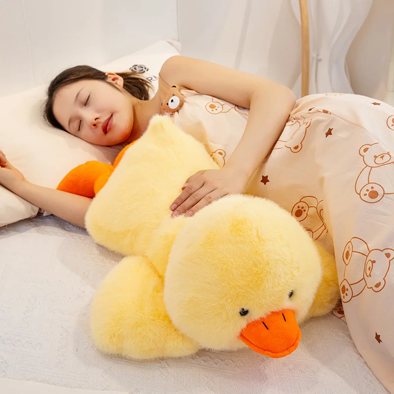 30cm Leżąca Żółta Kaczka Pluszowa Zabawka Lalka Dla Dziewczynek Chłopców Kawaii Zwierzęta Miękkie Wypchane Lalki Towarzysz Snu Pluszowe Zabawki